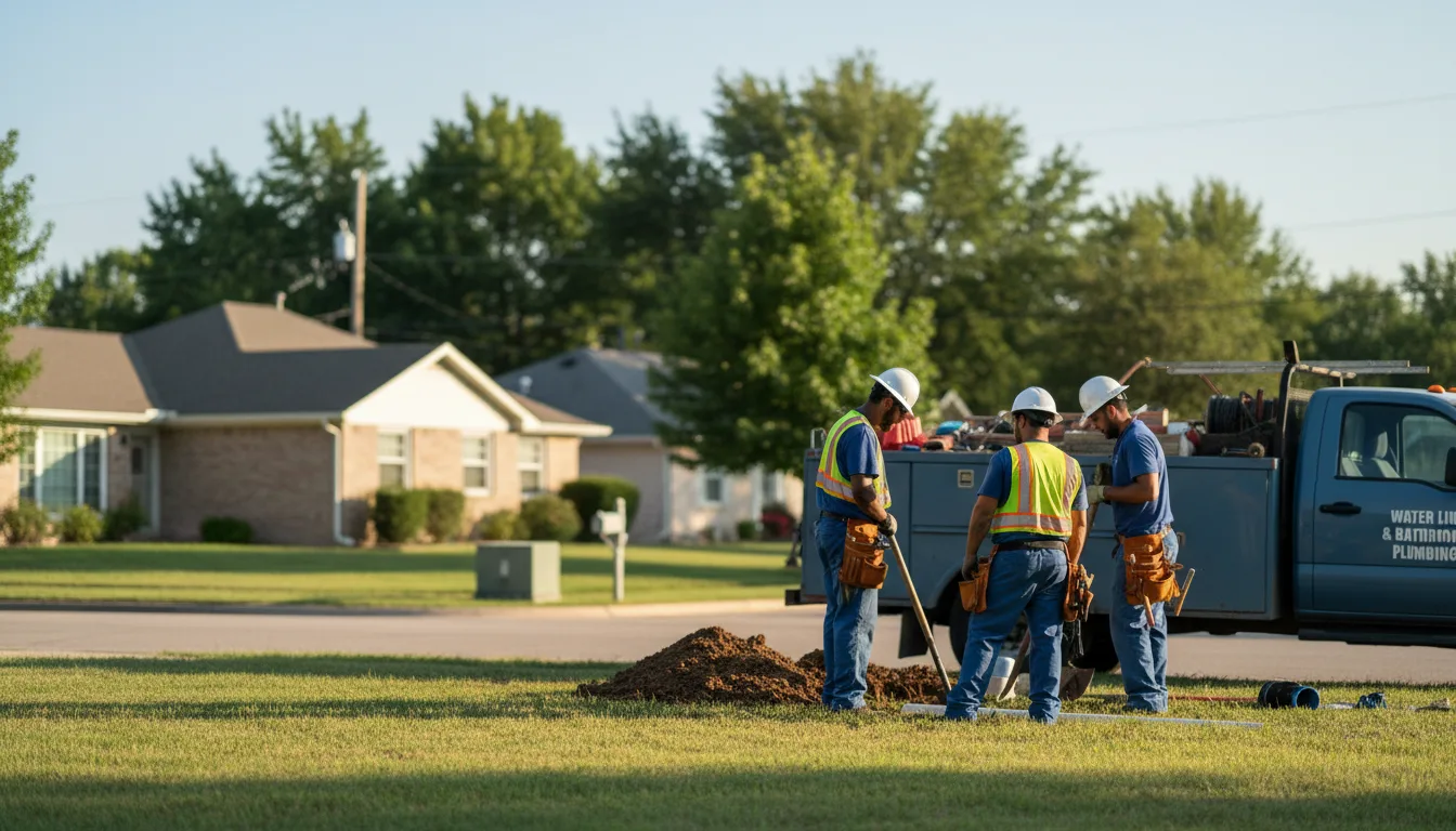 Residential water line and bathroom plumbing service in Redmond, UT